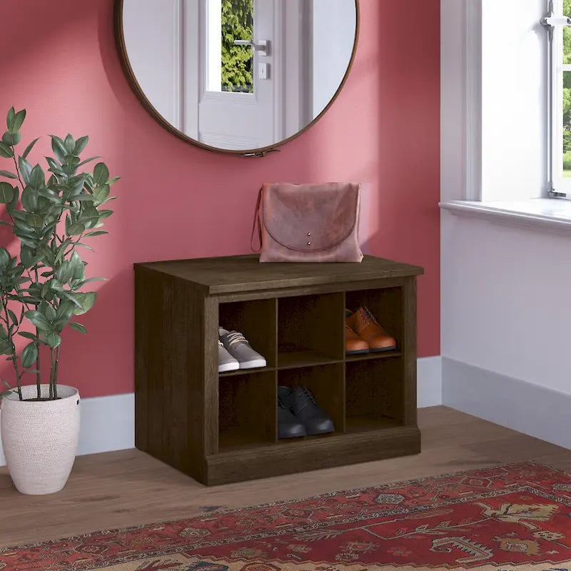 Petit banc à chaussures 24W avec étagères et rangement