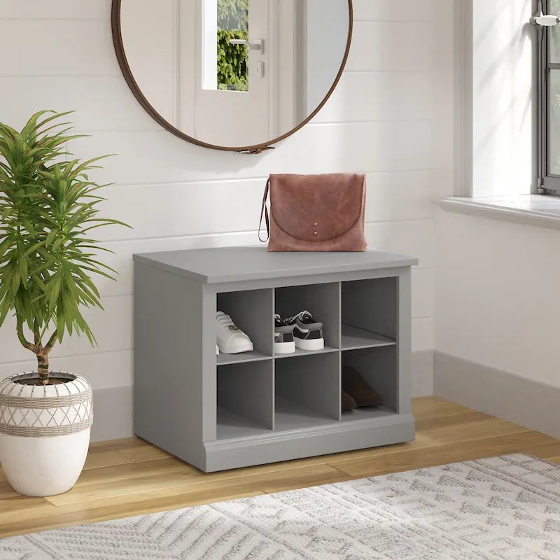 Petit banc à chaussures 24W avec étagères et rangement