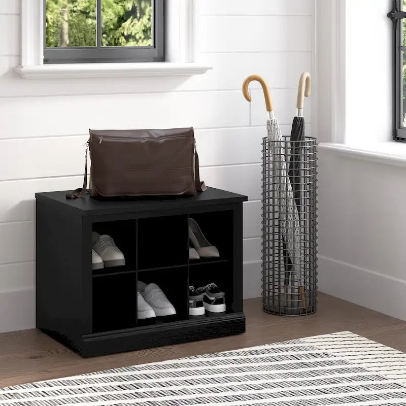 Petit banc à chaussures 24W avec étagères et rangement