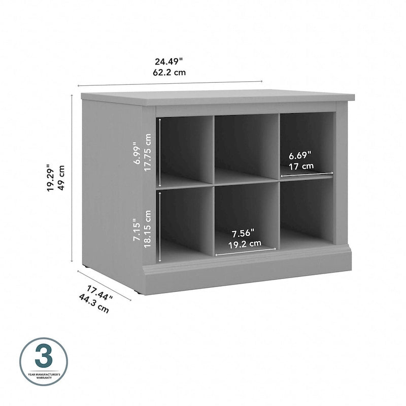 Petit banc à chaussures 24W avec étagères et rangement