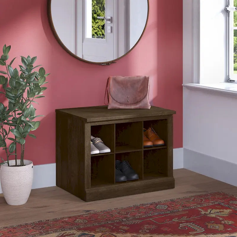 Petit banc à chaussures 24W avec étagères et rangement