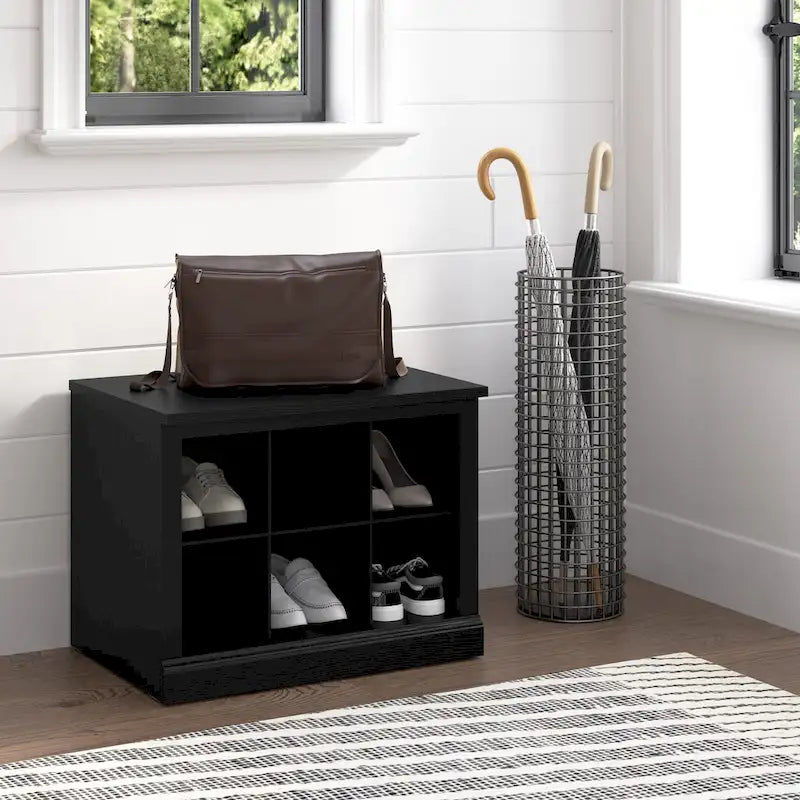 Petit banc à chaussures 24W avec étagères et rangement