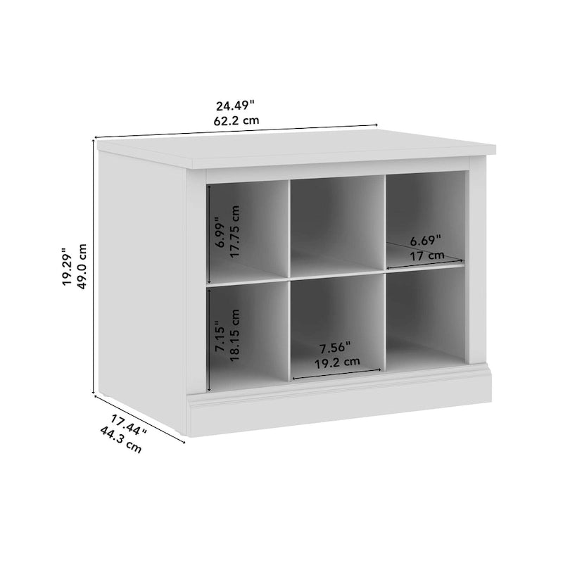 Petit banc à chaussures 24W avec étagères et rangement