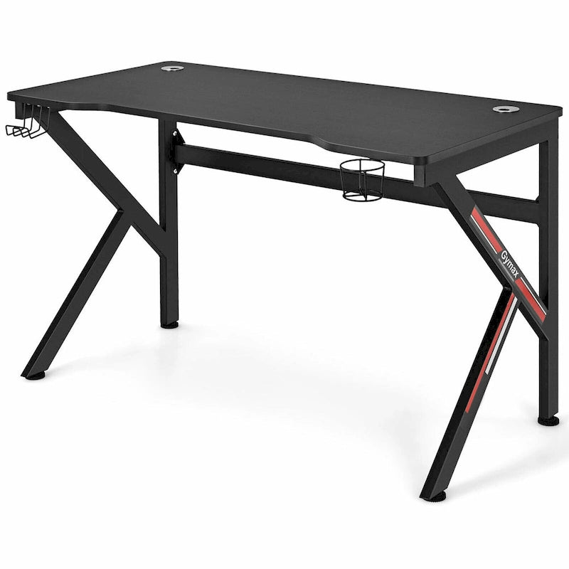 Bureau de jeu en K de 48 pouces avec porte-gobelet