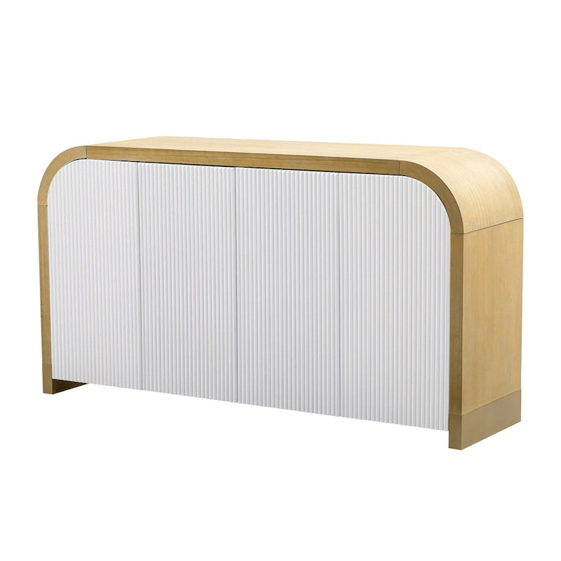 Armoire moderne à 4 portes avec étagères réglables pour bureau, salon et entrée