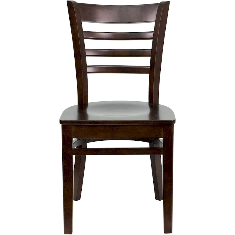 Chaise de restaurant à dossier à lattes en bois