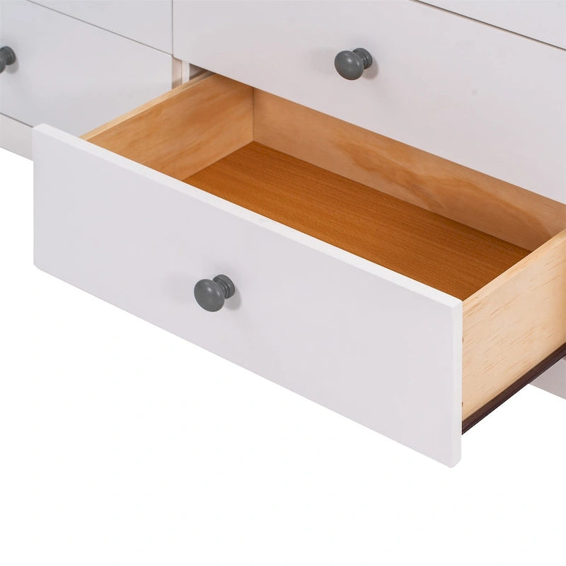 Commode de rangement en bois à 6 tiroirs