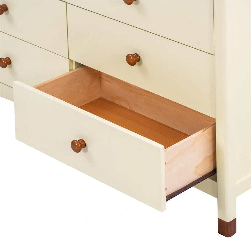 Commode de rangement en bois à 6 tiroirs