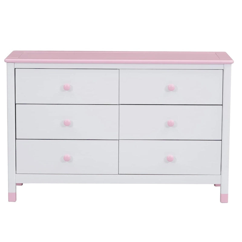 Commode de rangement en bois à 6 tiroirs