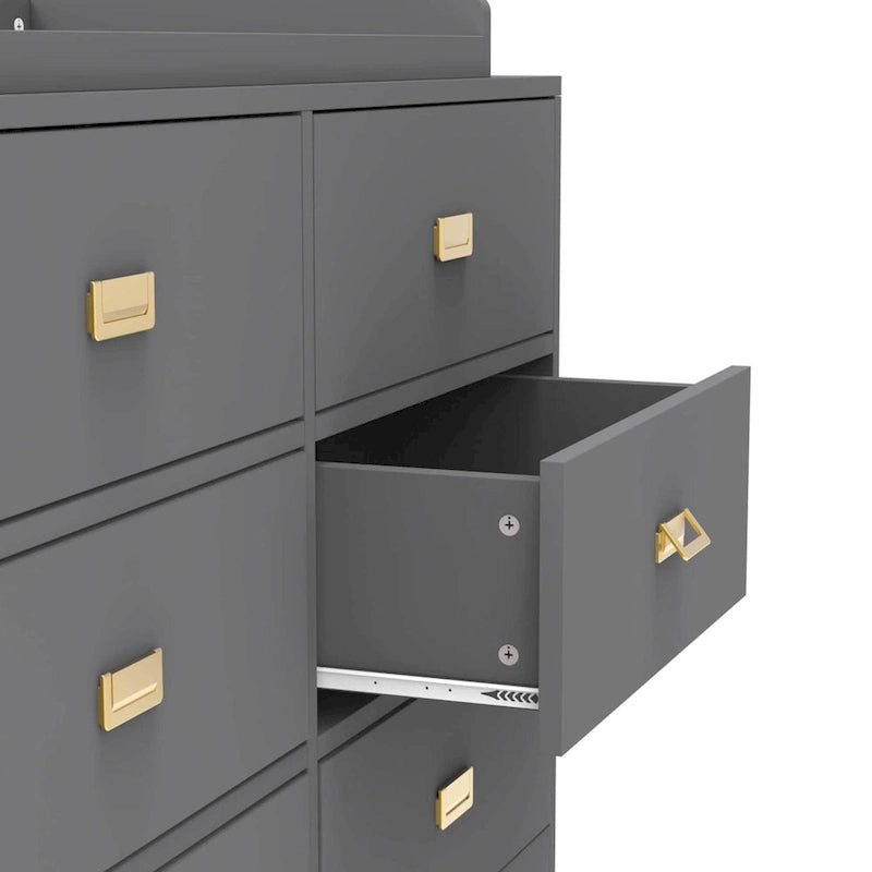 Commode à langer de 114,6 cm de large avec rangement