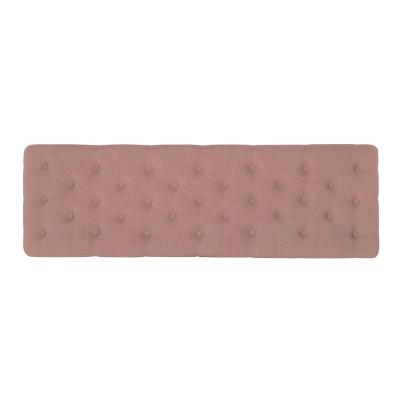 Banc capitonné rose Pereislav de 62 pouces