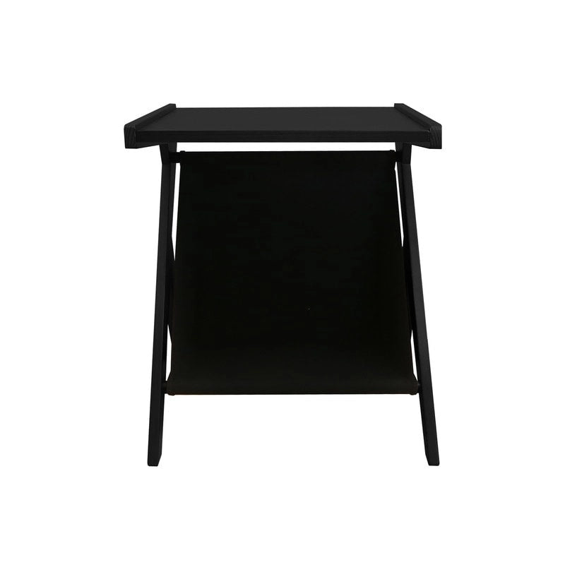 Table d'appoint de canapé en Z avec panier de rangement en toile