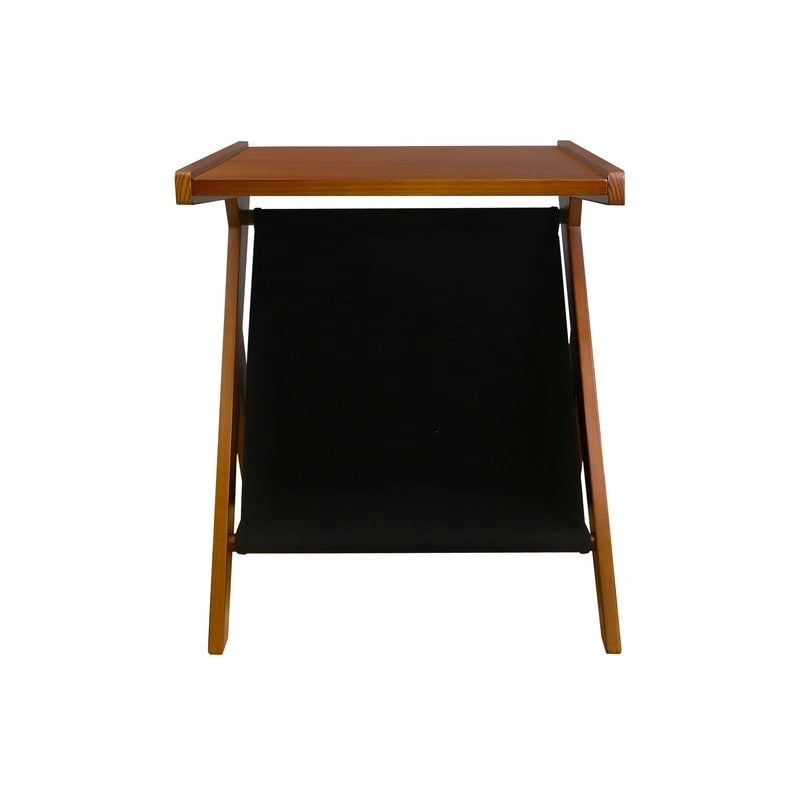 Table d'appoint de canapé en Z avec panier de rangement en toile