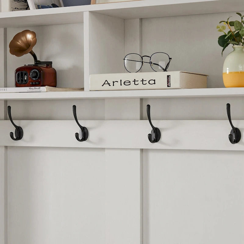 Meuble d'entrée avec porte-manteau, banc et tiroirs