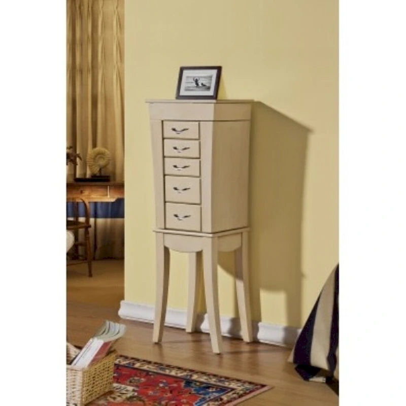 Meuble-coiffeuse/Organiseur à bijoux blanc antique Paris