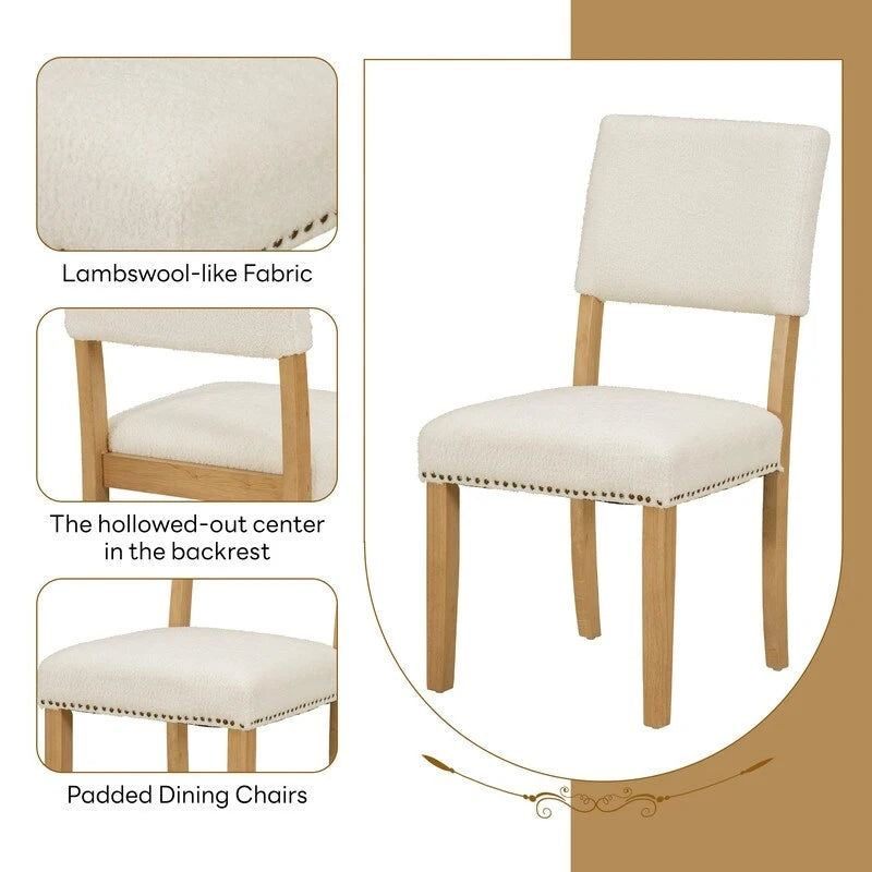 Table de salle à manger ronde avec pied central, table de cuisine avec 4 chaises de salle à manger rembourrées pour studio, appartement, petits espaces