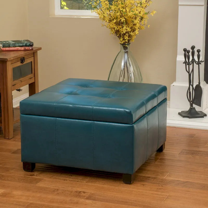 Banc ottoman de rangement capitonné