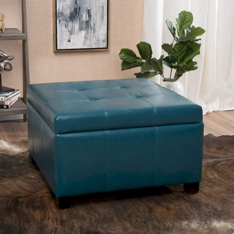 Banc ottoman de rangement capitonné