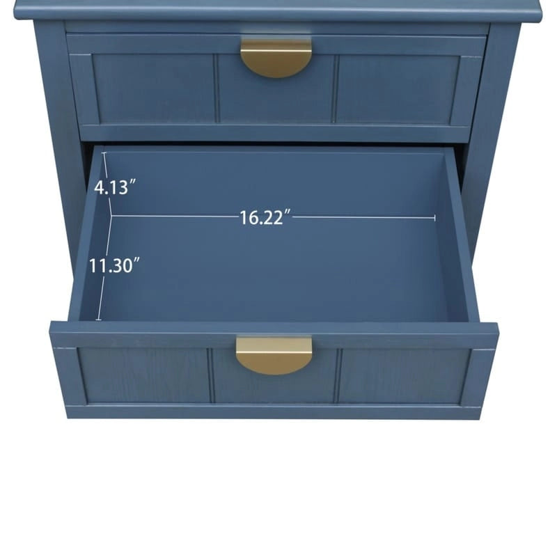 Table d'appoint de style américain avec 2 tiroirs
