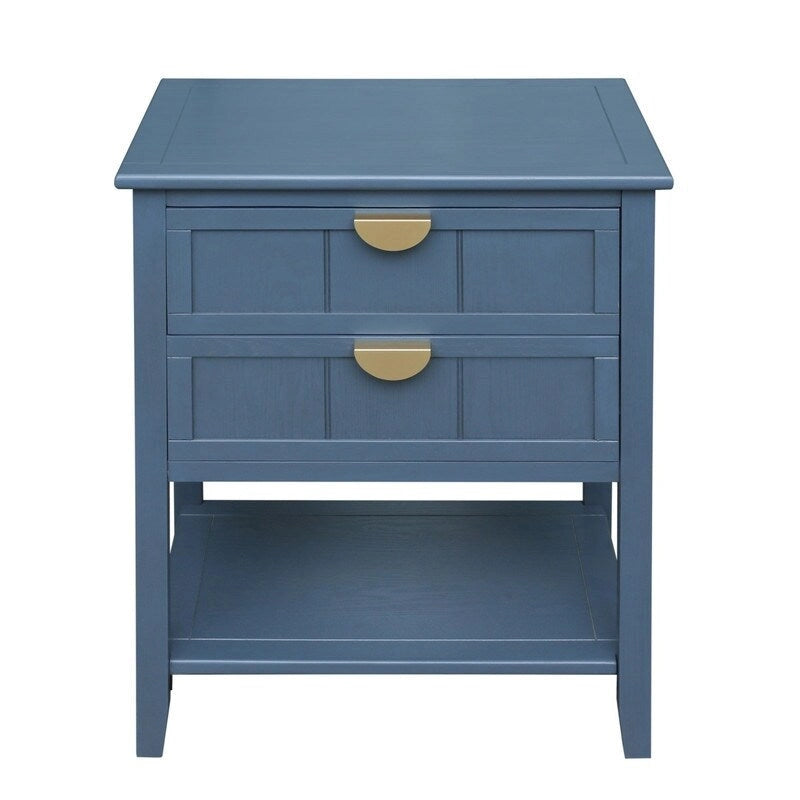 Table d'appoint de style américain avec 2 tiroirs
