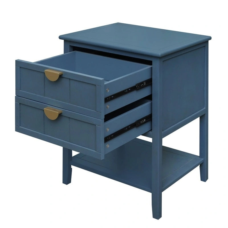 Table d'appoint de style américain avec 2 tiroirs