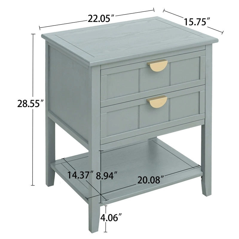 Table d'appoint de style américain avec 2 tiroirs