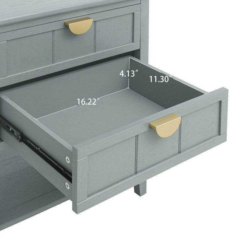 Table d'appoint de style américain avec 2 tiroirs
