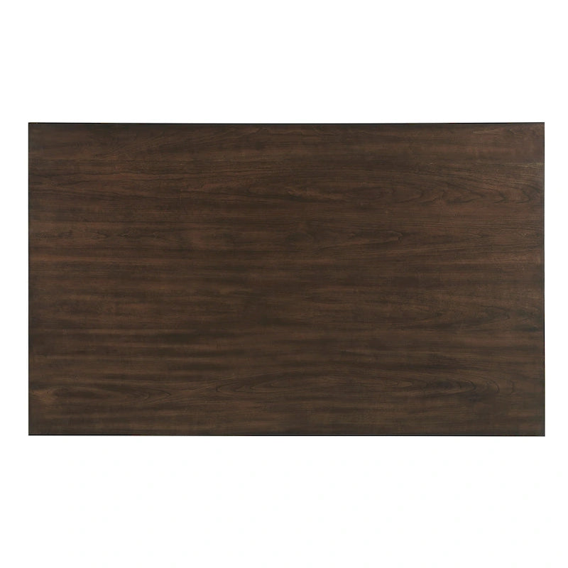 Table de salle à manger rectangulaire de 60 pouces avec 2 tiroirs, en bois couleur cerisier