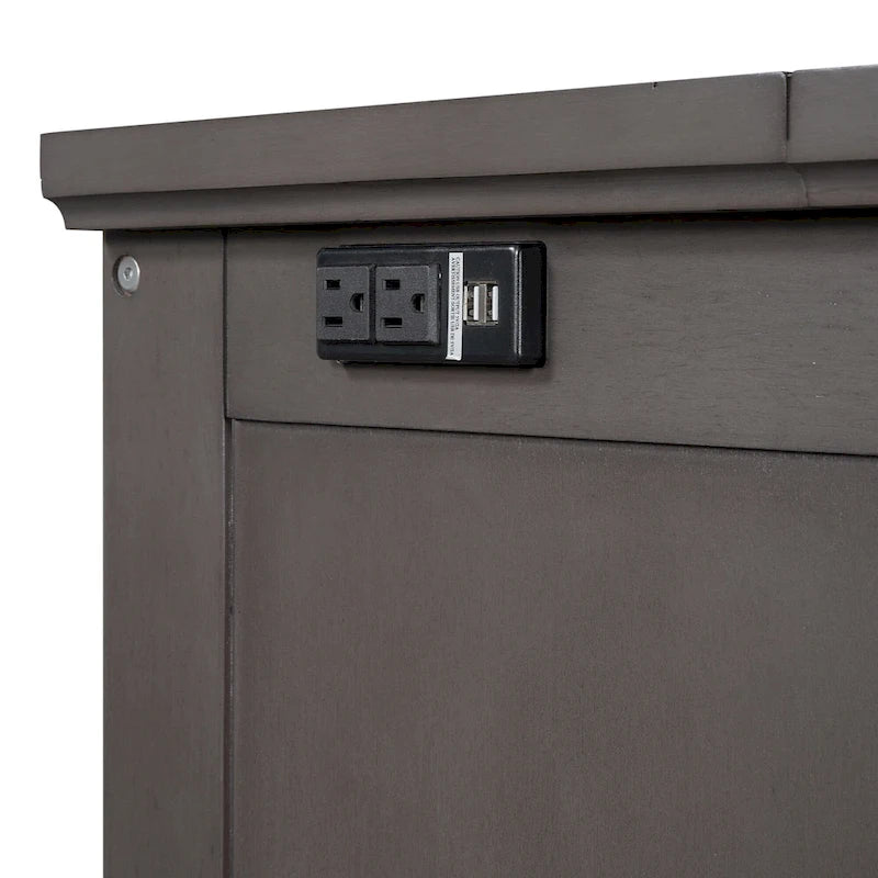 Lit escamotable Armoire-Coffre Cube en pin massif avec tiroir